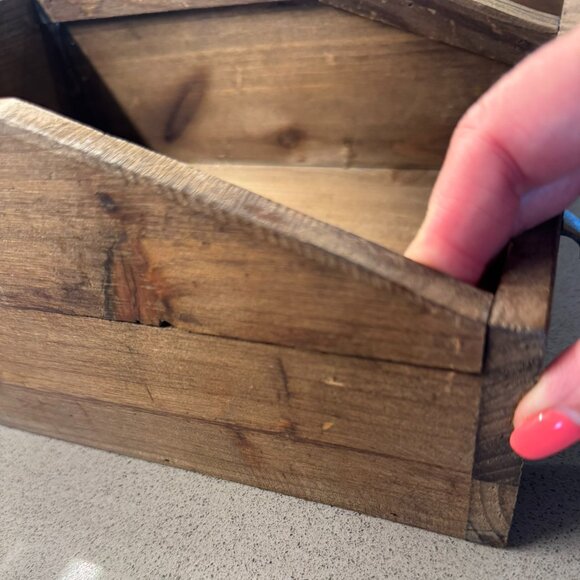 Rustic Wooden Caddy – Farmhouse Organization & Decorative Catch-All - Picture 15 of 15